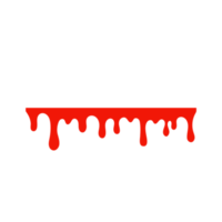 sangre derramada. un líquido rojo pegajoso que parecía sangre goteando. concepto de crimen de Halloween. png