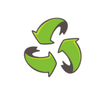 hand drawn triangular swirl arrow recycling concept png