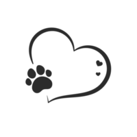 design loves dogs. Heart, bone and floating dog feet for pet supplies stores. png