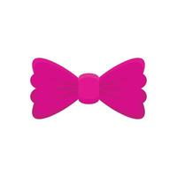 Violet bow tie icon, flat style vector