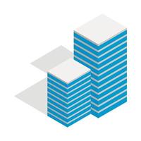 Building icon, isometric 3d style vector