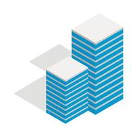 Building icon, isometric 3d style vector