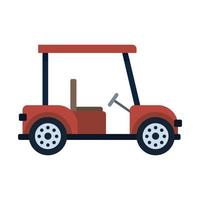 Golf car icon, flat style vector