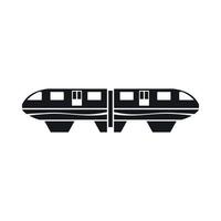 Monorail train icon, simple style vector