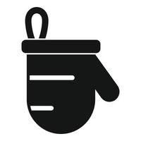 Sauna glove icon, simple style vector