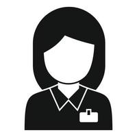 Sociology manager icon, simple style vector