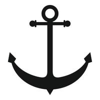 Yacht anchor icon, simple style vector