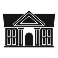 Justice court building icon, simple style vector