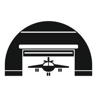 Military hangar icon, simple style vector
