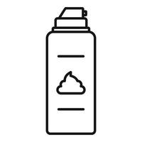 Razor shaving foam icon, outline style vector