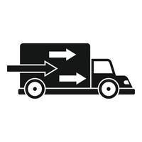 Express free delivery icon, simple style vector