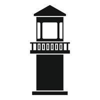 Prison guard tower icon, simple style vector