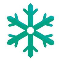 Snowflake icon, cartoon style vector