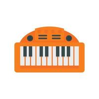icono de juguete de piano, estilo plano vector