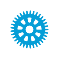 ícone da roda dentada. engrenagem da máquina para definir ideias para impulsionar os negócios por meio da inovação. png