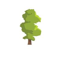 icono de árbol de aliso, estilo plano vector