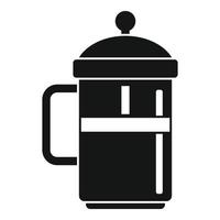 icono de prensa de café, estilo simple vector