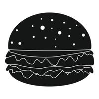 Burger icon, simple style vector