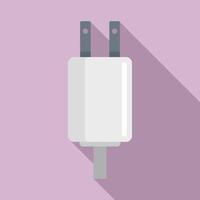 Tablet charger icon, flat style vector