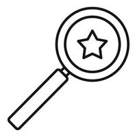 Video game magnifier icon, outline style vector