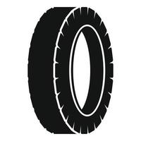 Turning tire icon, simple style. vector