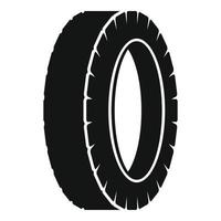 Turning tire icon, simple style. vector