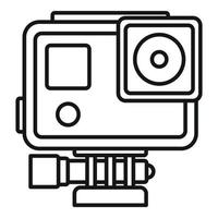 Sport action camera icon, outline style vector