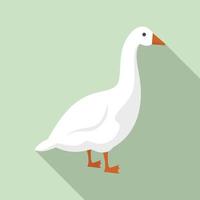 Goose icon, flat style vector