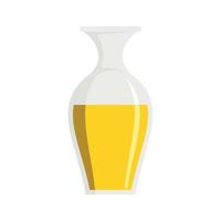 Sunflower oil jug icon, flat style vector