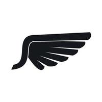 Wing icon, simple style vector