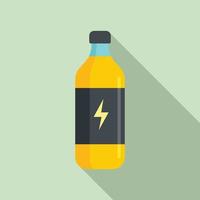 Liquid energy drink icon, flat style vector