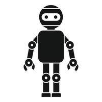 Mechanic robot icon, simple style vector