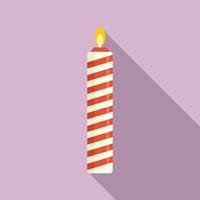 Cupcake birthday candle icon, flat style vector