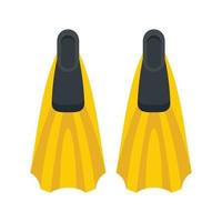 Scuba fins icon, flat style vector