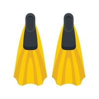 Scuba fins icon, flat style vector