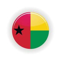 círculo de icono de guinea bissau vector