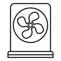 icono de ventilador industrial, estilo de contorno vector