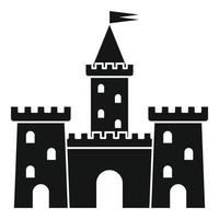 Knight castle icon, simple style vector