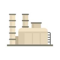 Petroleum factory icon, flat style vector