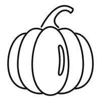Raw pumpkin icon, outline style vector