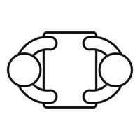 Recruiter conversation icon, outline style vector