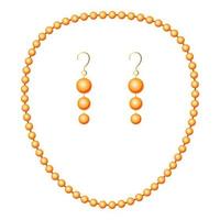 Pearl jewelry icon, cartoon style vector