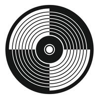 Vinyl disc icon, simple style vector