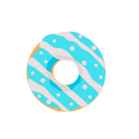 Donut Circle Donuts com furos coloridos cobertos com um delicioso chocolate. png