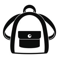 icono de mochila de niña, estilo simple vector