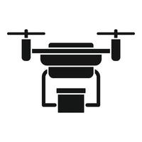 Box drone delivery icon, simple style vector