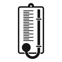 Wood barometer icon, simple style vector