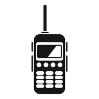 icono de antena de walkie talkie, estilo simple vector