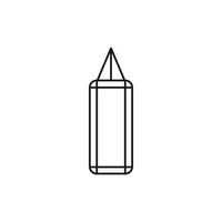 Punching bag for boxing icon, outline style vector