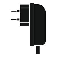 Electric plug adapter icon, simple style vector